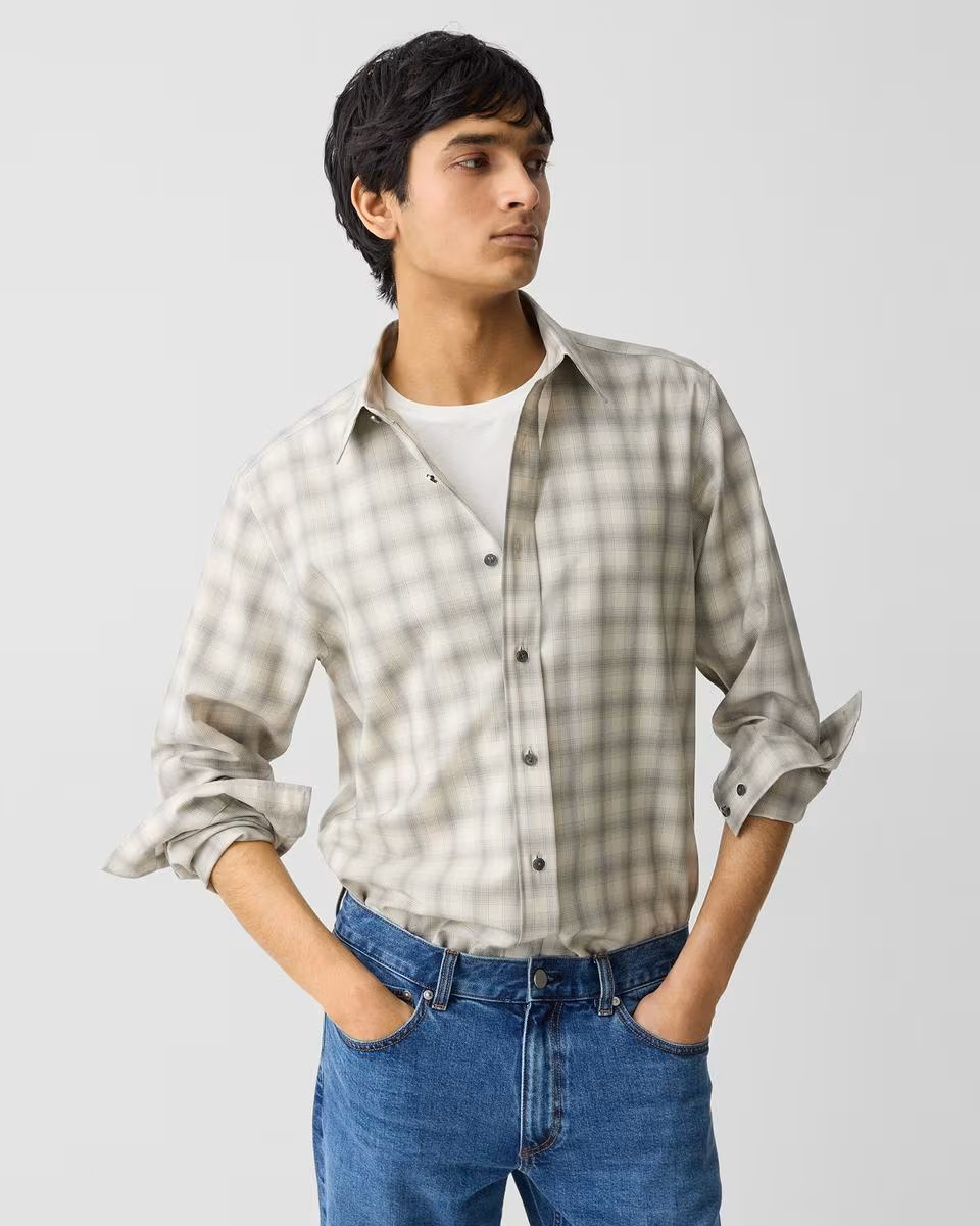 Irving Shirt in Checked Wool