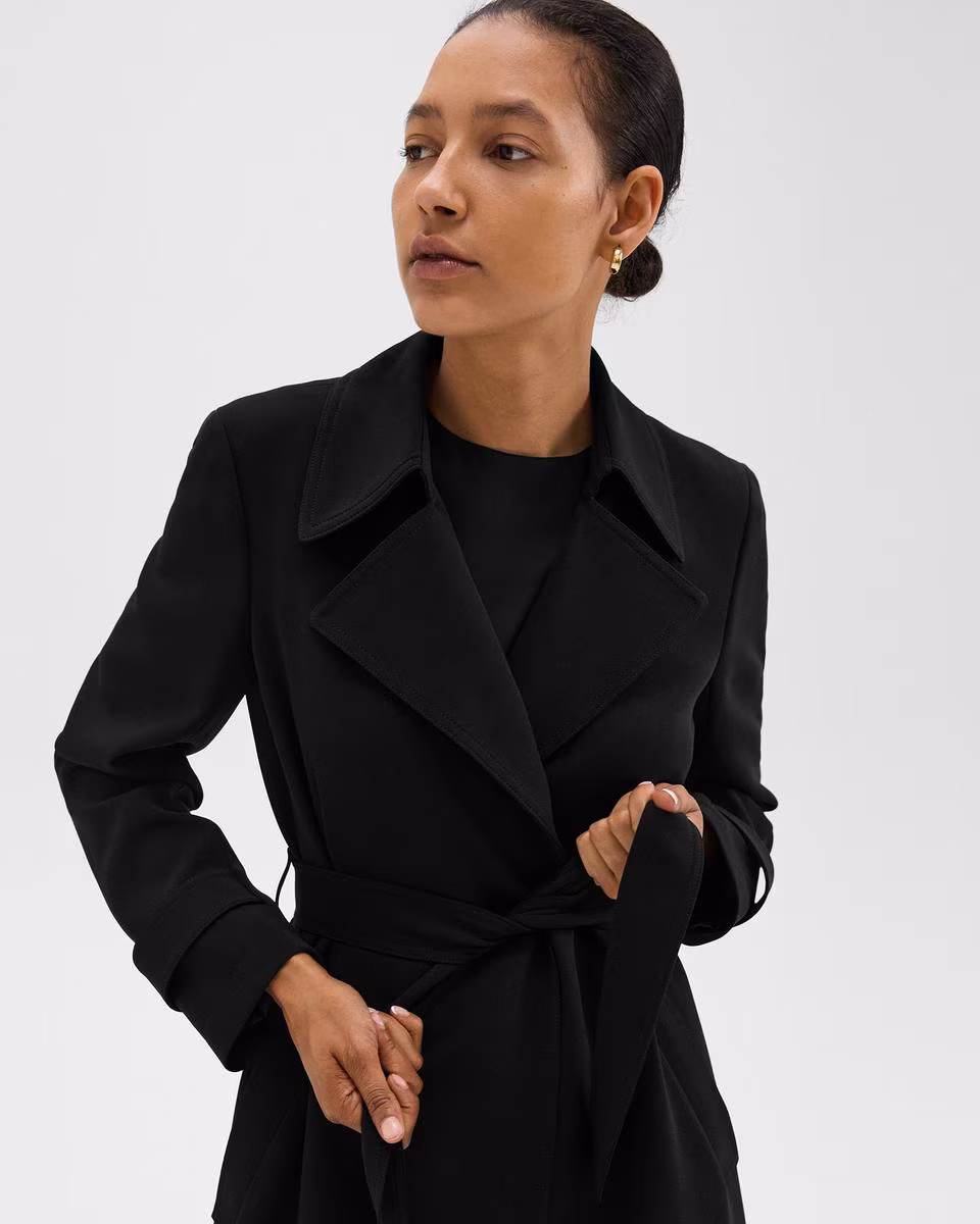 Oaklane Trench Coat in Admiral Crepe