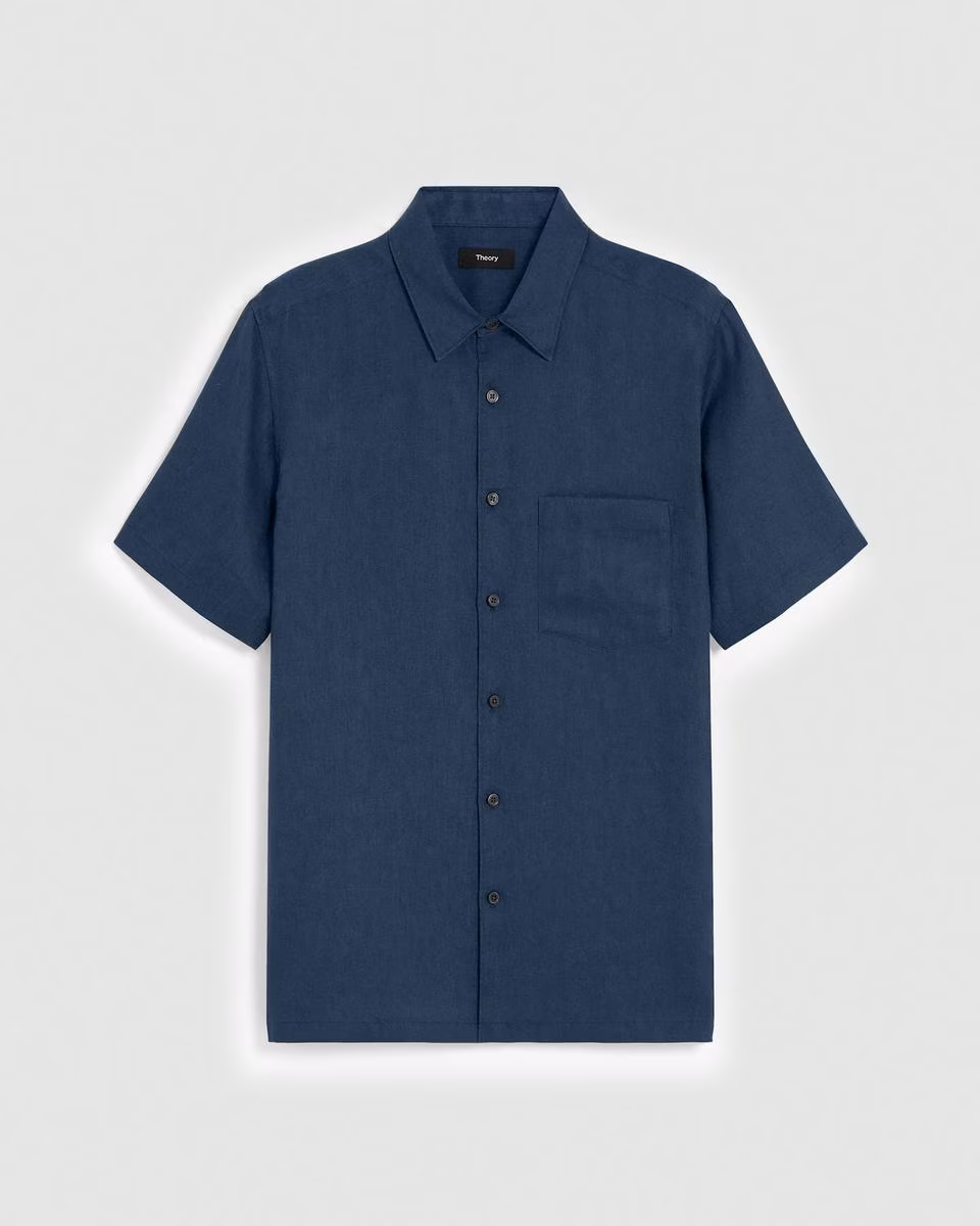 Irving Short-Sleeve Shirt in Relaxed Linen