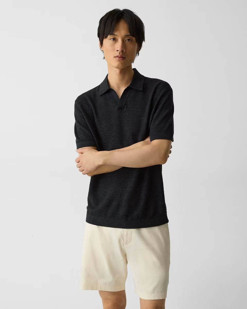 Brenan Polo Shirt in Pacific Linen
