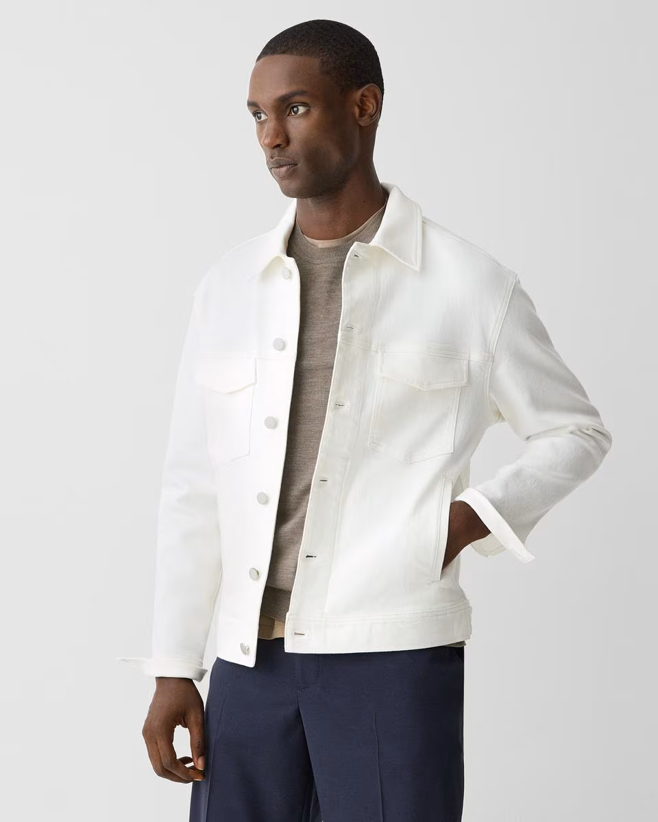 City Trucker Jacket in Stretch Denim