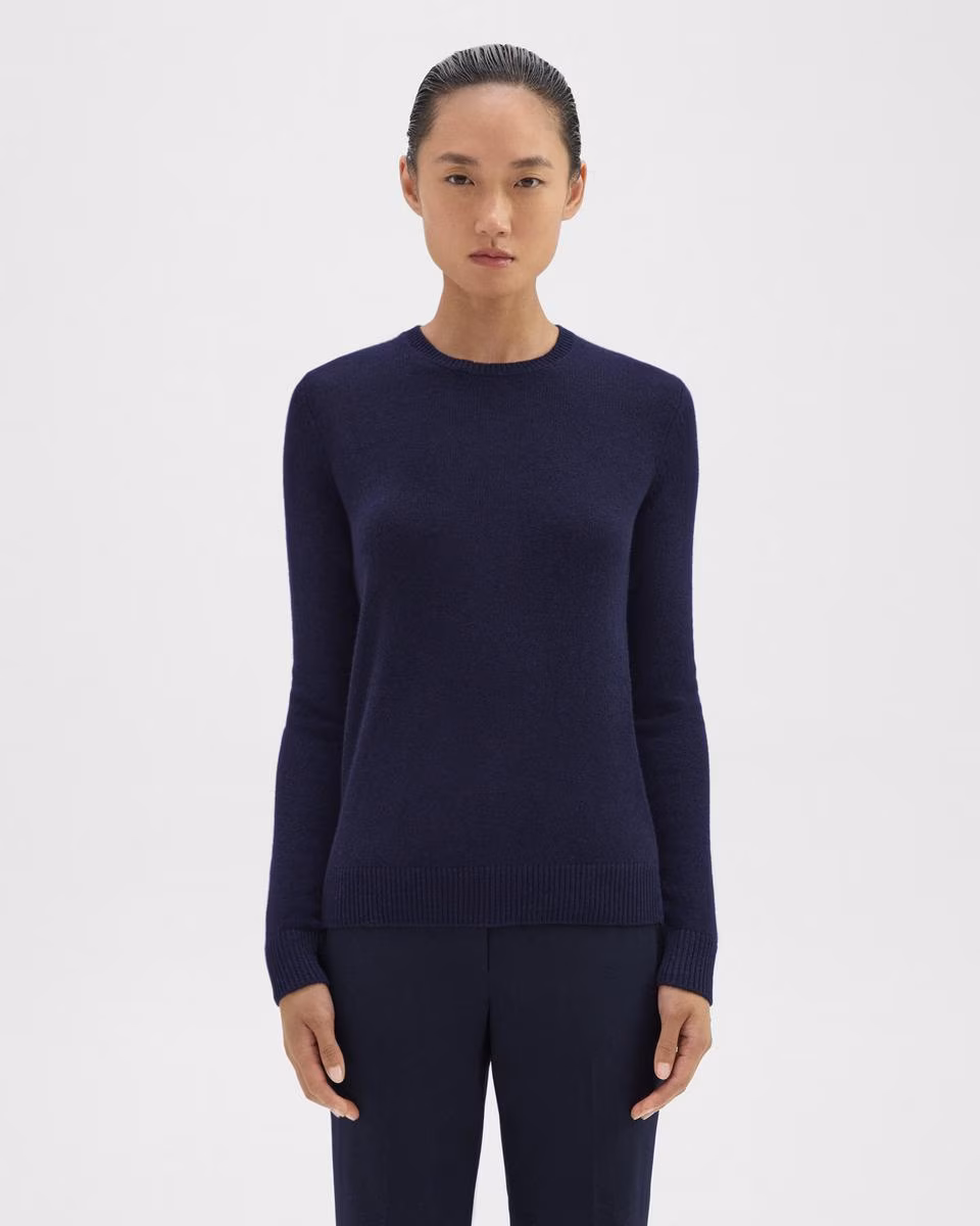 Crewneck Sweater in Feather Cashmere