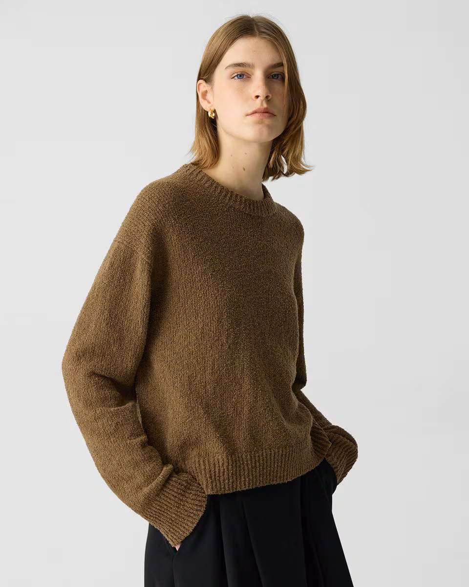Bouclé Sweatshirt in Cotton-Blend