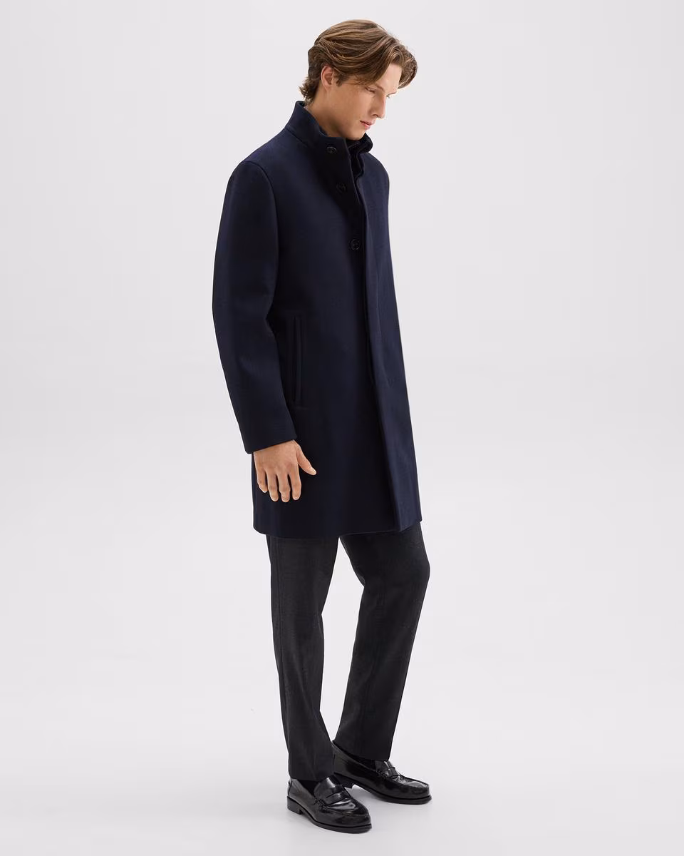 Belvin Coat in Recycled Wool-Blend Melton