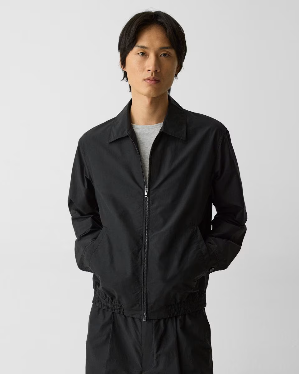 Blouson Zip Jacket in Cotton-Blend