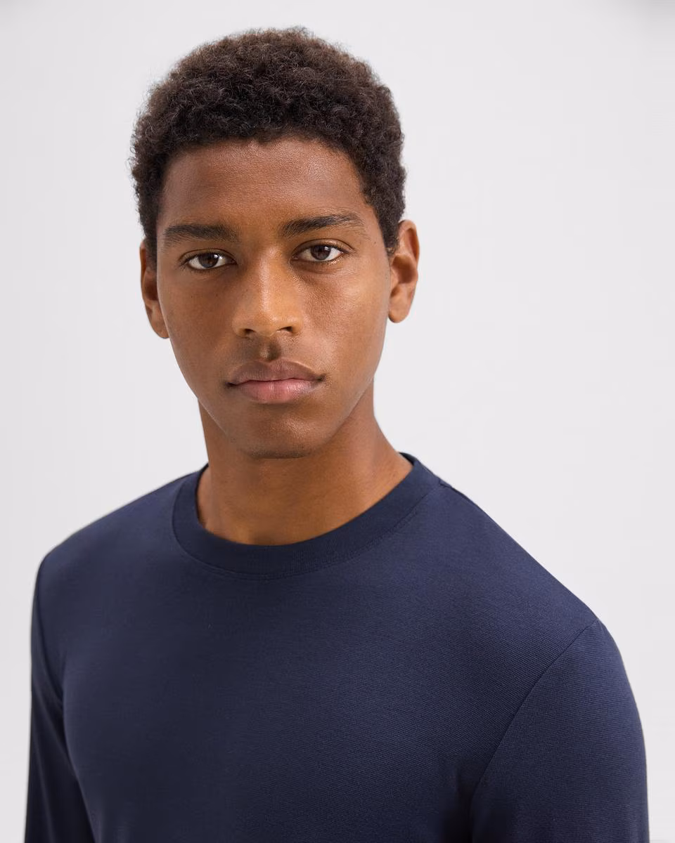 Essential Long-Sleeve Tee in Anemone Modal Jersey