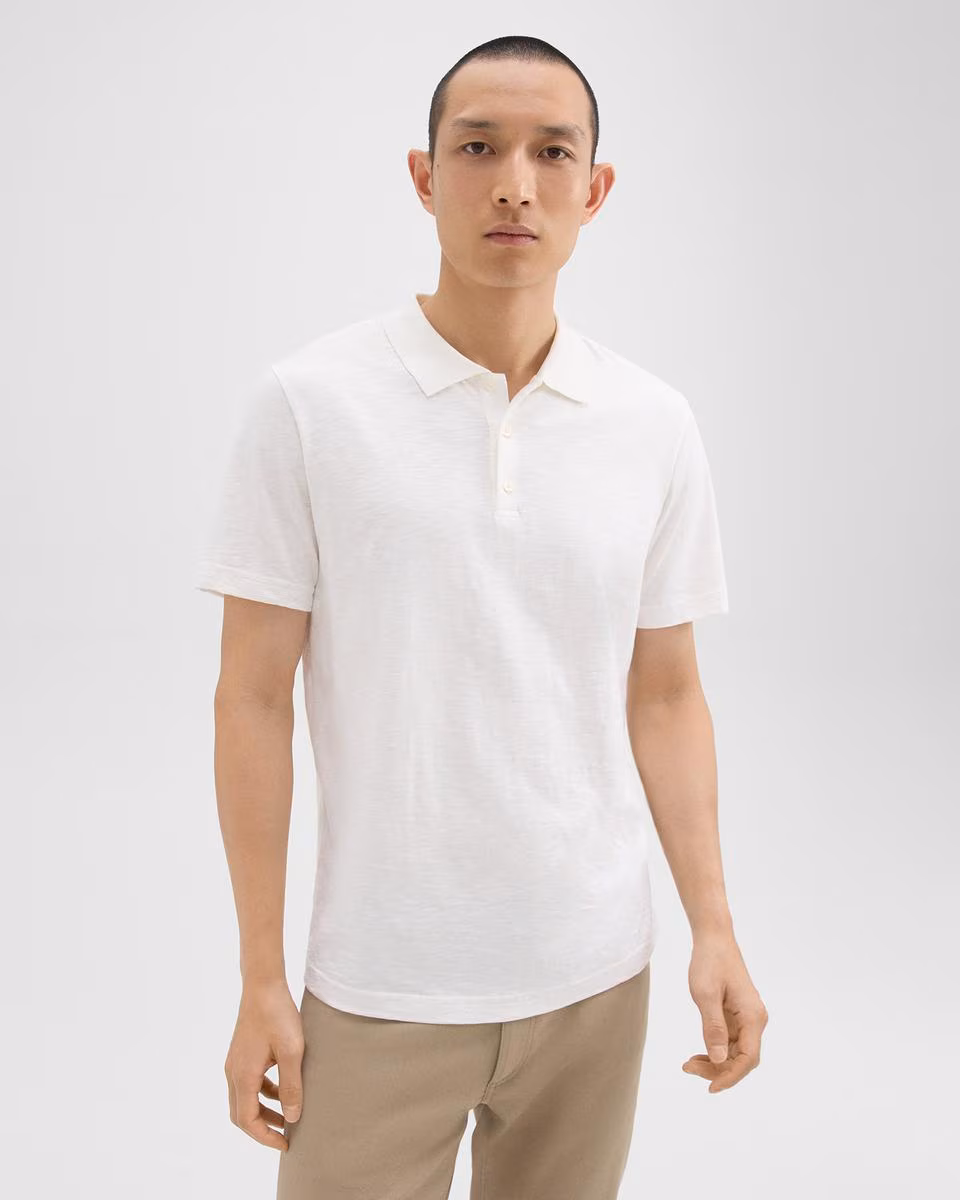 Bron Polo Shirt in Cosmos Slub Cotton