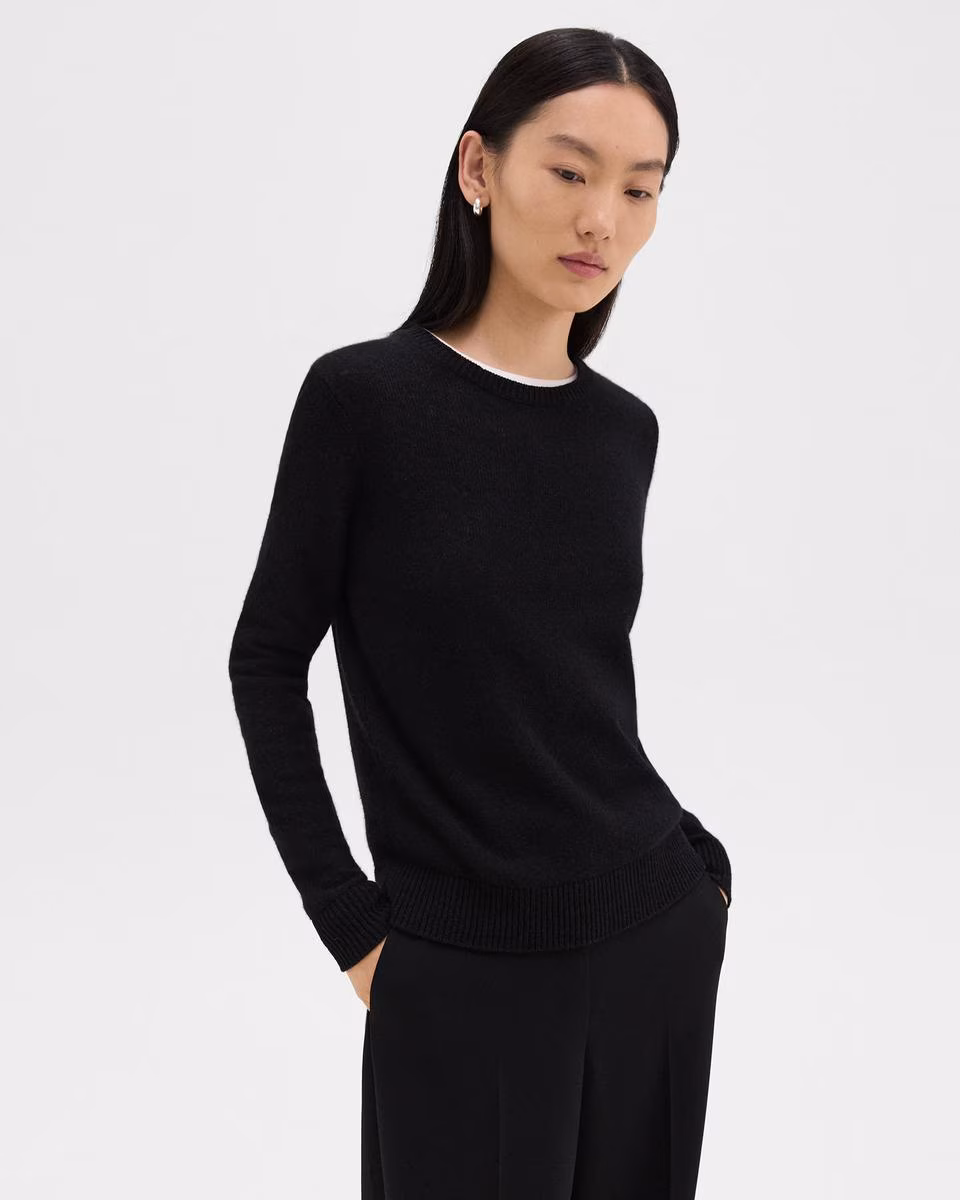Crewneck Sweater in Feather Cashmere
