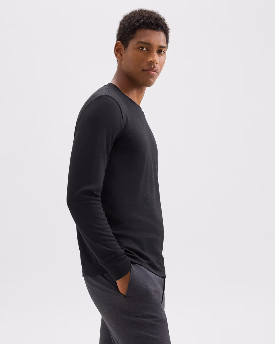 Essential Long-Sleeve Tee in Anemone Modal Jersey