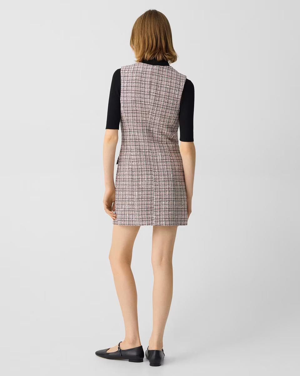 Sleeveless Blazer Dress in Cotton-Blend