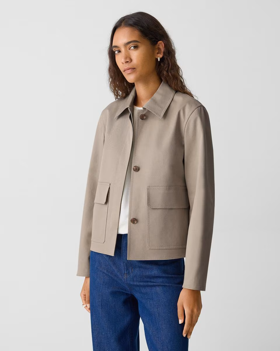 Boxy Jacket in Cotton Gabardine