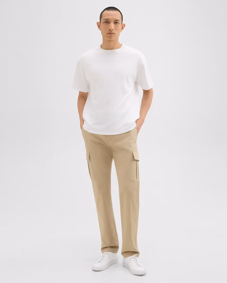 Straight Cargo Pant in Stretch Cotton Twill