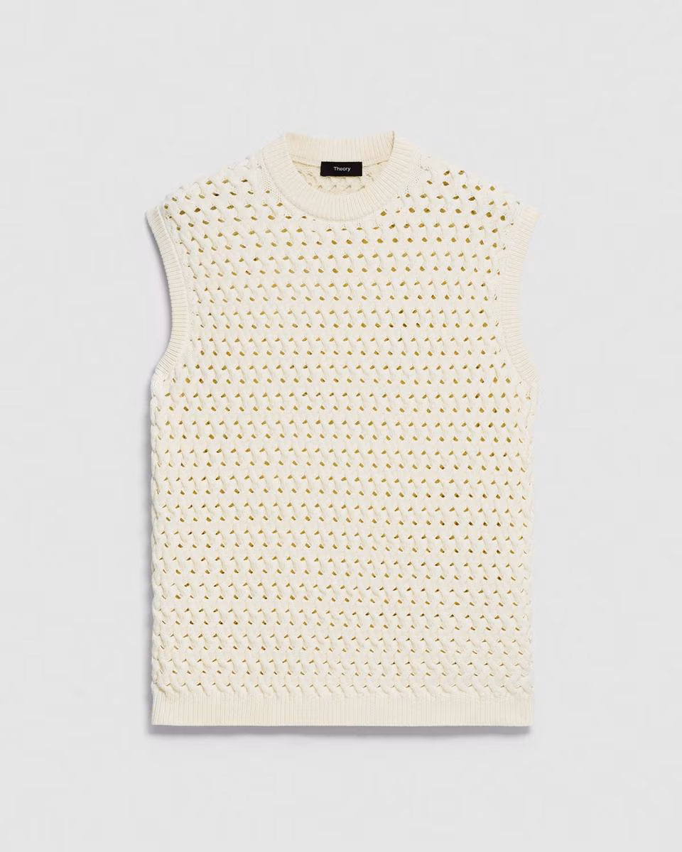 Sweater Vest in Rounded Cotton