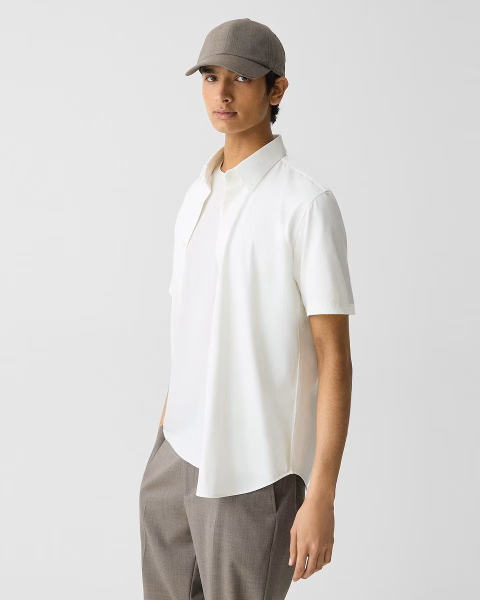 Irving Short-Sleeve Shirt in Structure Knit