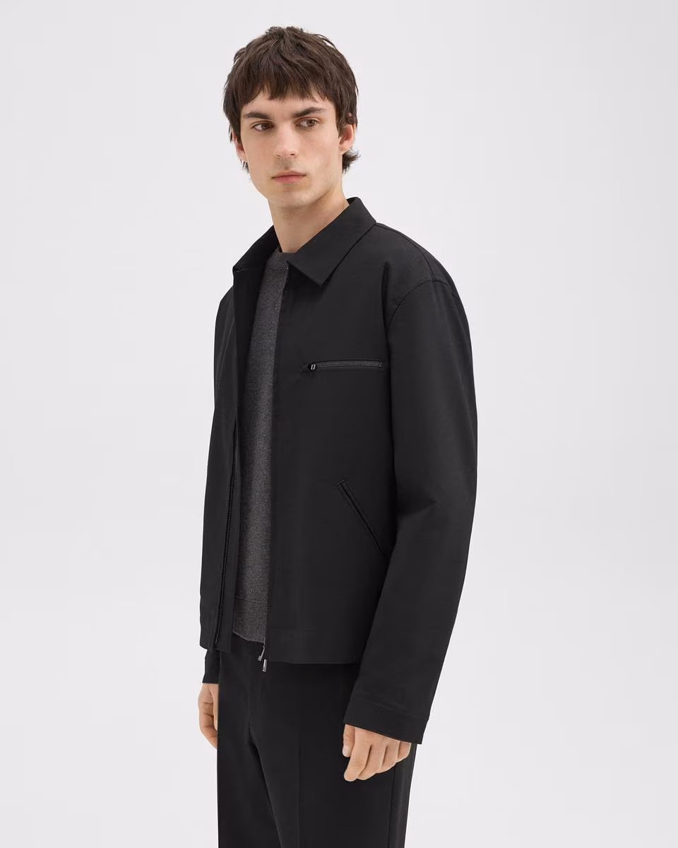 Workwear Jacket in Wool-Blend Twill
