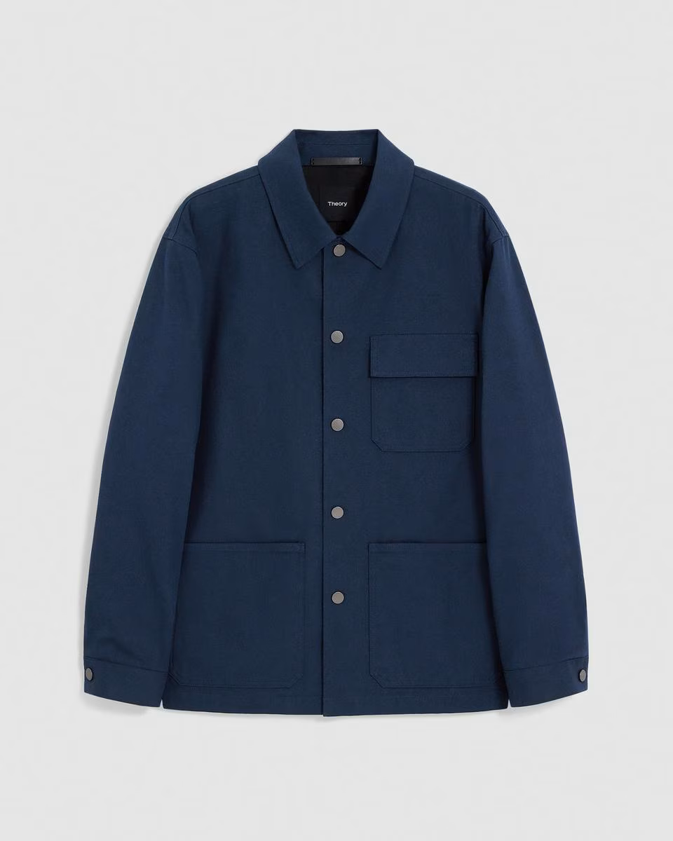 Utility Coat in Stretch Cotton Canvas