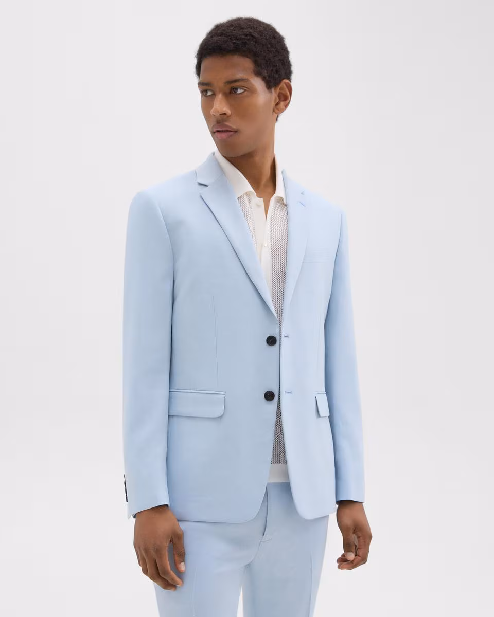 Morton Slim Blazer in Linen-Viscose