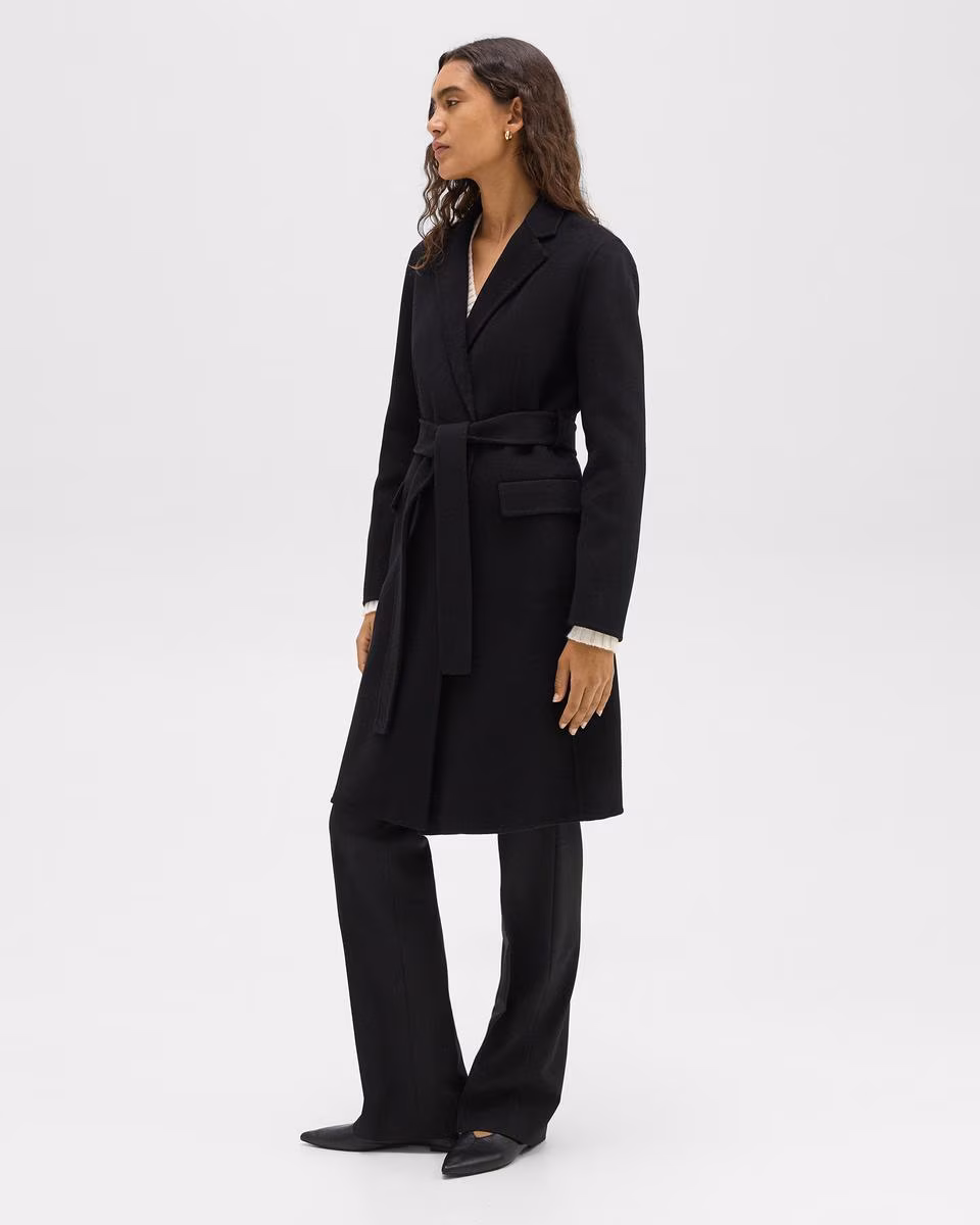 Wrap Coat in Double-Face Wool-Cashmere