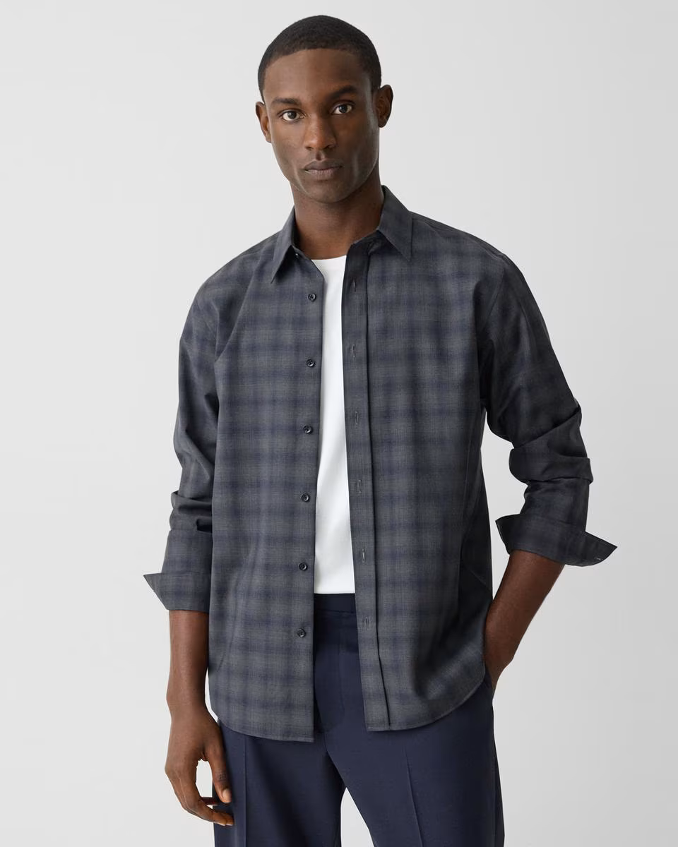Irving Shirt in Checked Wool