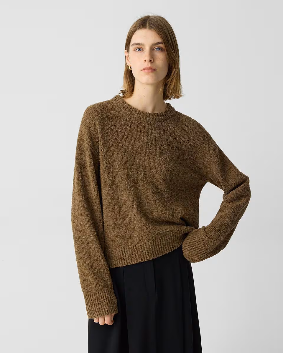 Bouclé Sweatshirt in Cotton-Blend