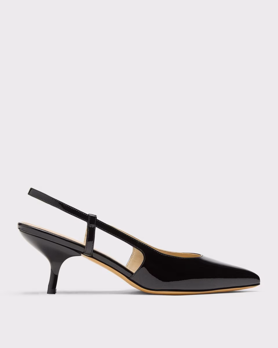Micro Slingback Pump in Patent Leather