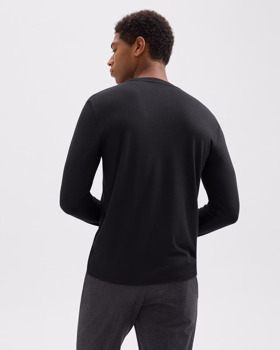 Essential Long-Sleeve Tee in Anemone Modal Jersey