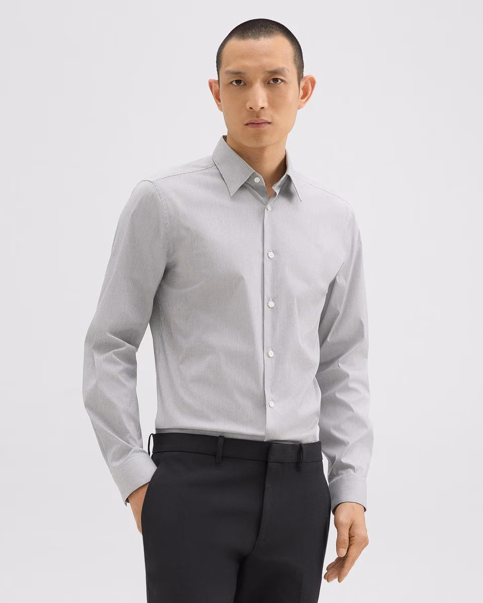 Sylvain Shirt in Checked Poplin