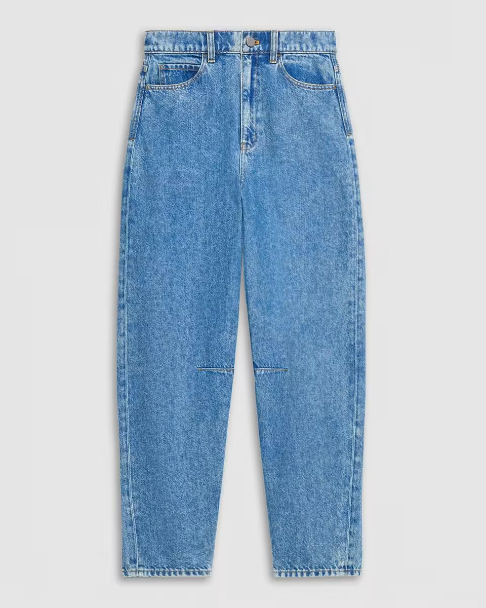 Cropped Barrel Pant in Relaxed Denim