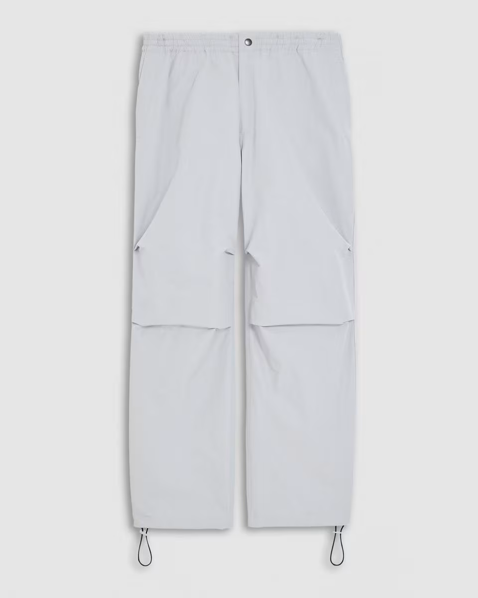 Wide-Leg Drawstring Pant in Cotton-Blend