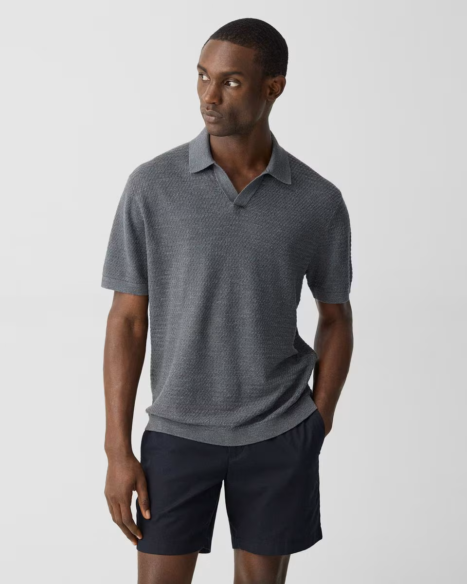 Brenan Polo Shirt in Pacific Linen
