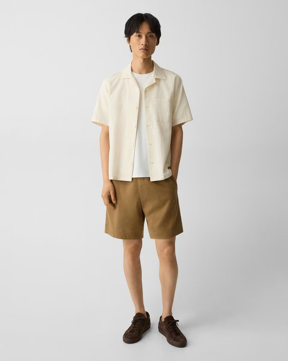 Noll Camp Shirt in Geometric Cotton