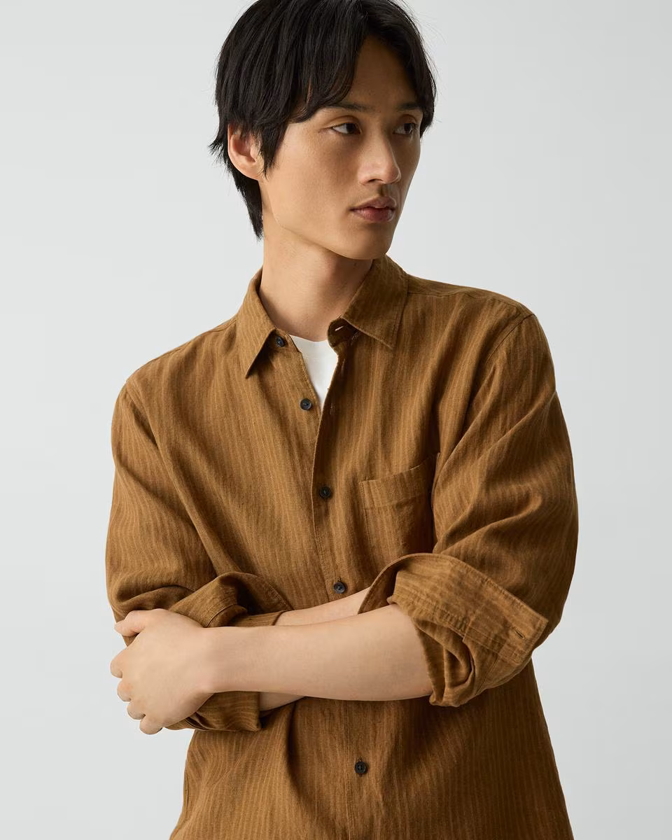 Irving Shirt in Striped Linen