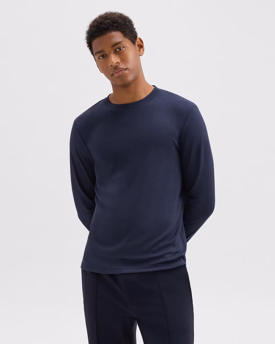 Essential Long-Sleeve Tee in Anemone Modal Jersey