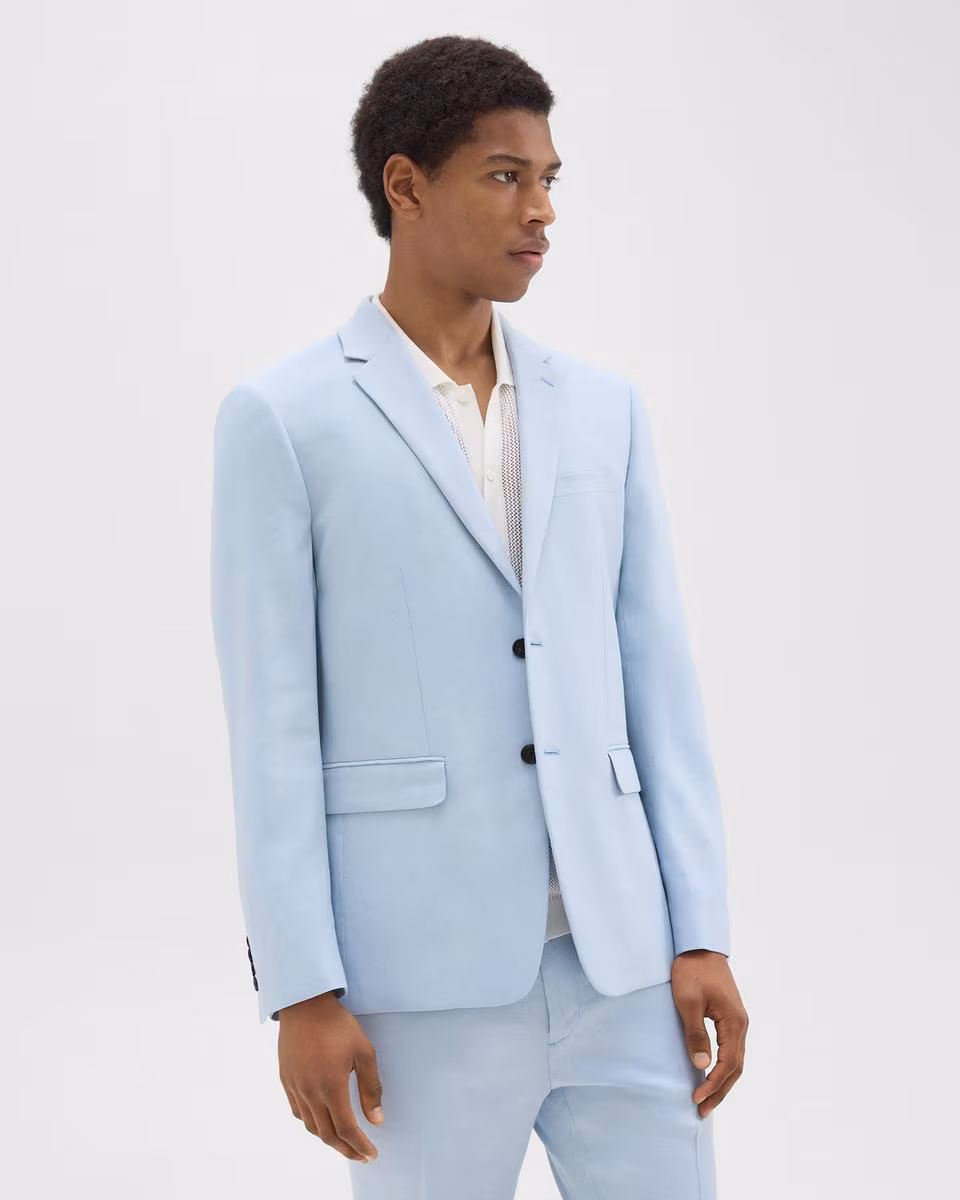 Morton Slim Blazer in Linen-Viscose