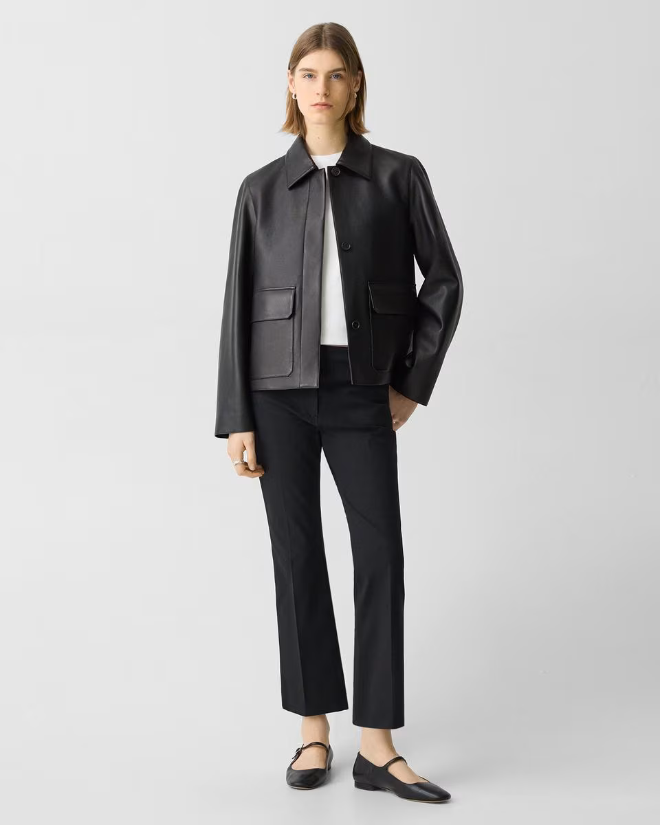 Boxy Jacket in Leather