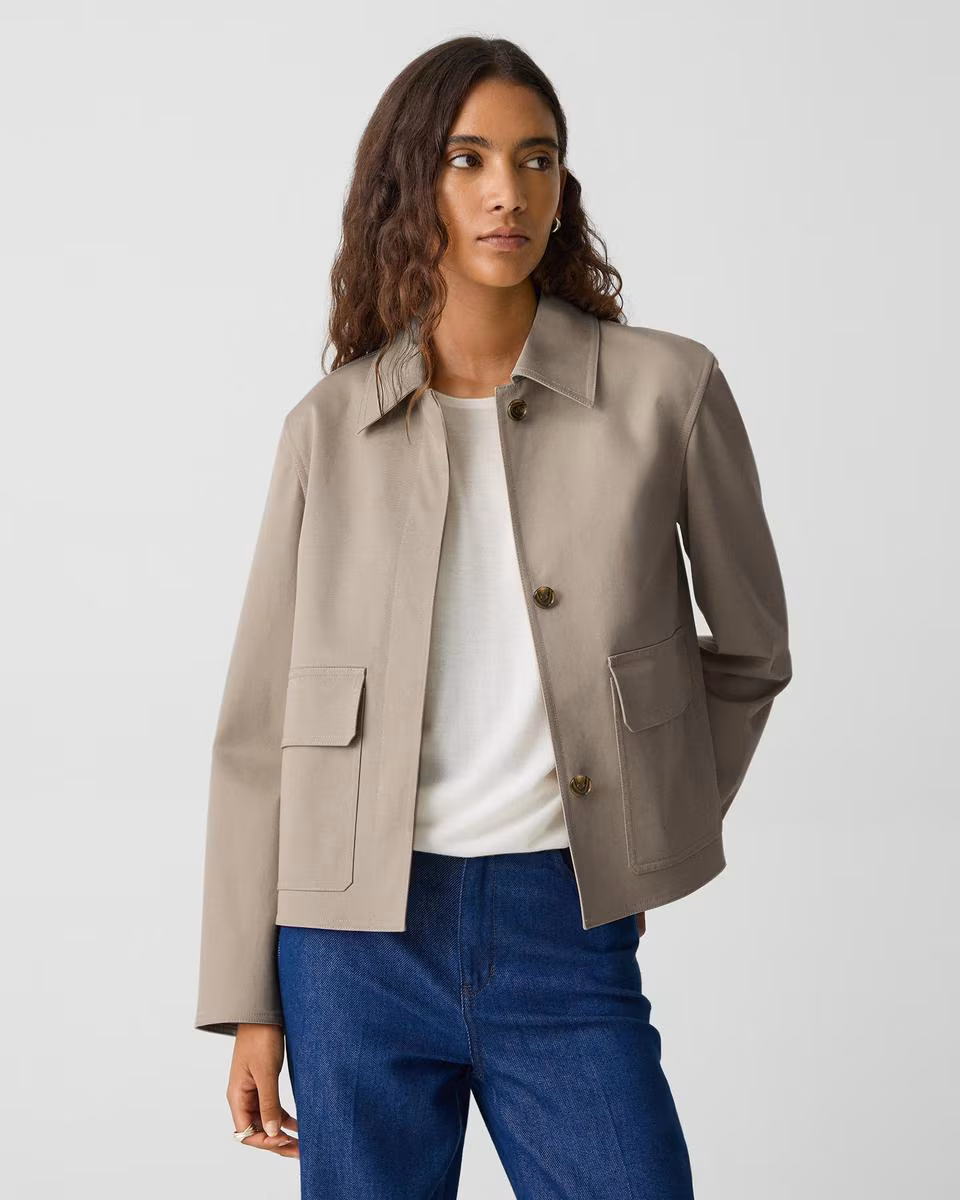 Boxy Jacket in Cotton Gabardine