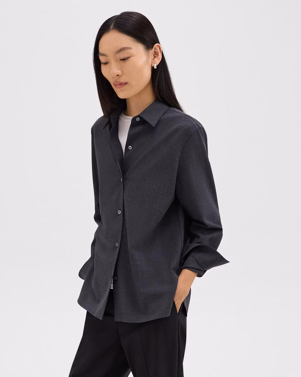Straight Shirt in Good Wool
