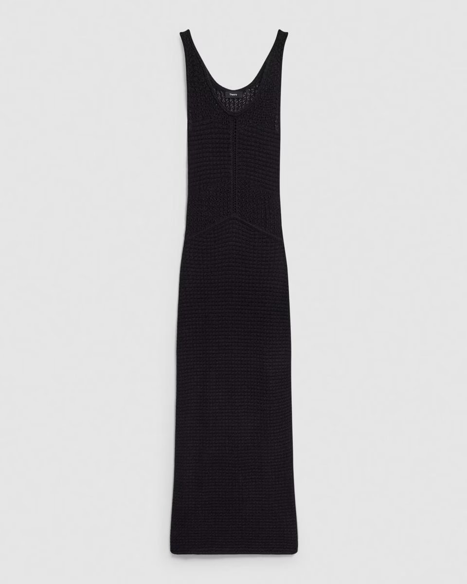 Stitched Dress in Sheen Cotton