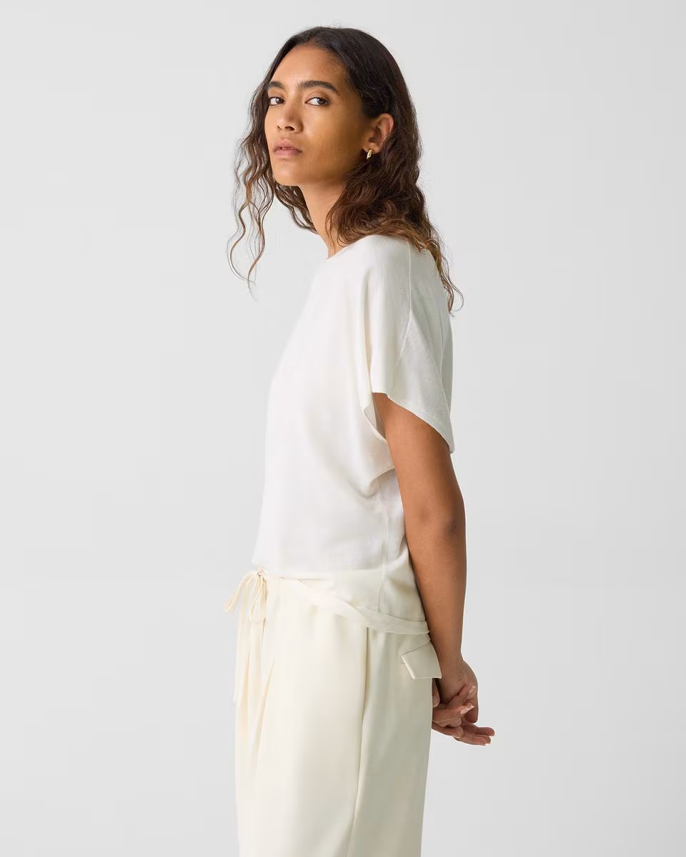 Flutter Sleeve Top in Regal Wool