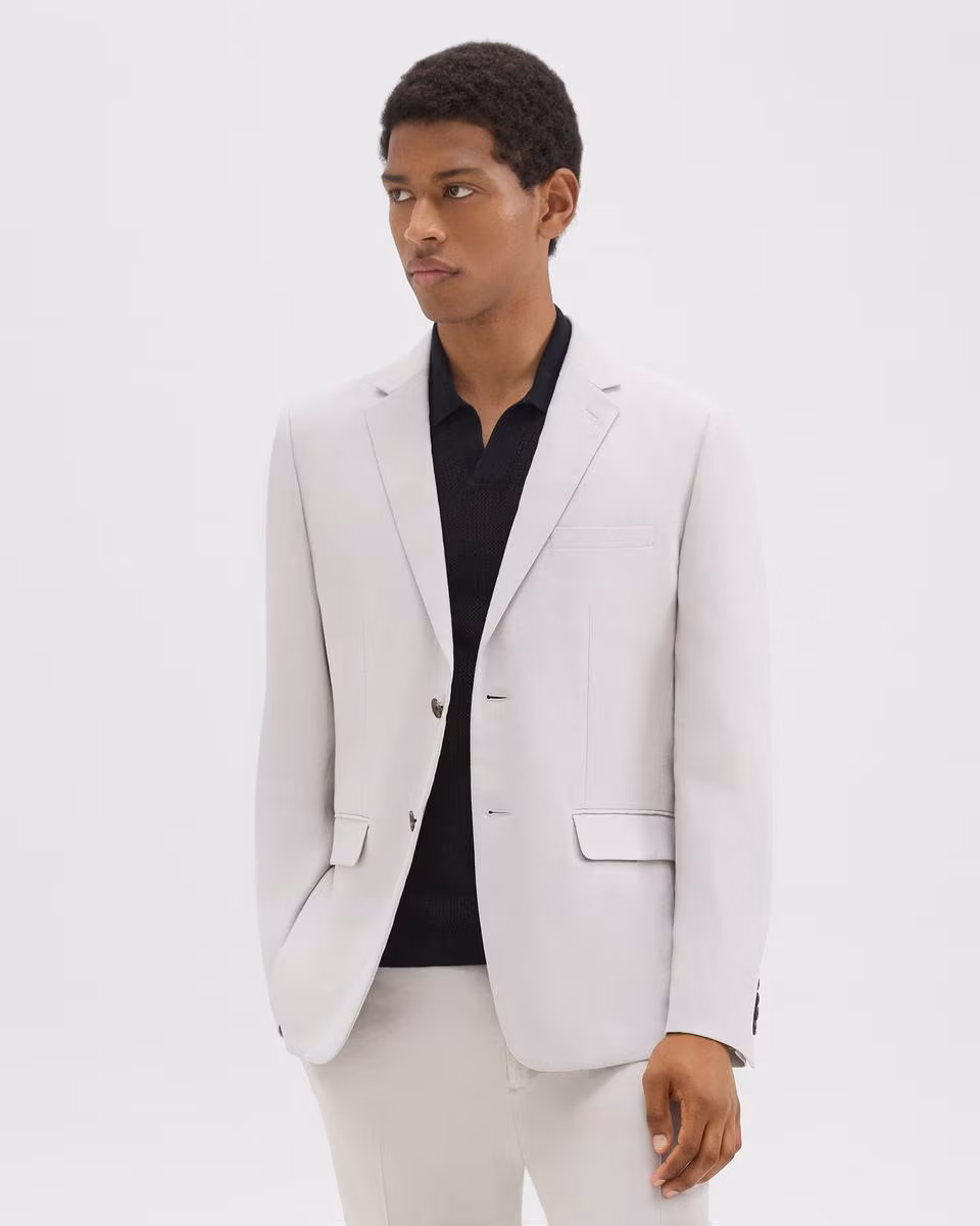 Morton Slim Blazer in Linen-Viscose