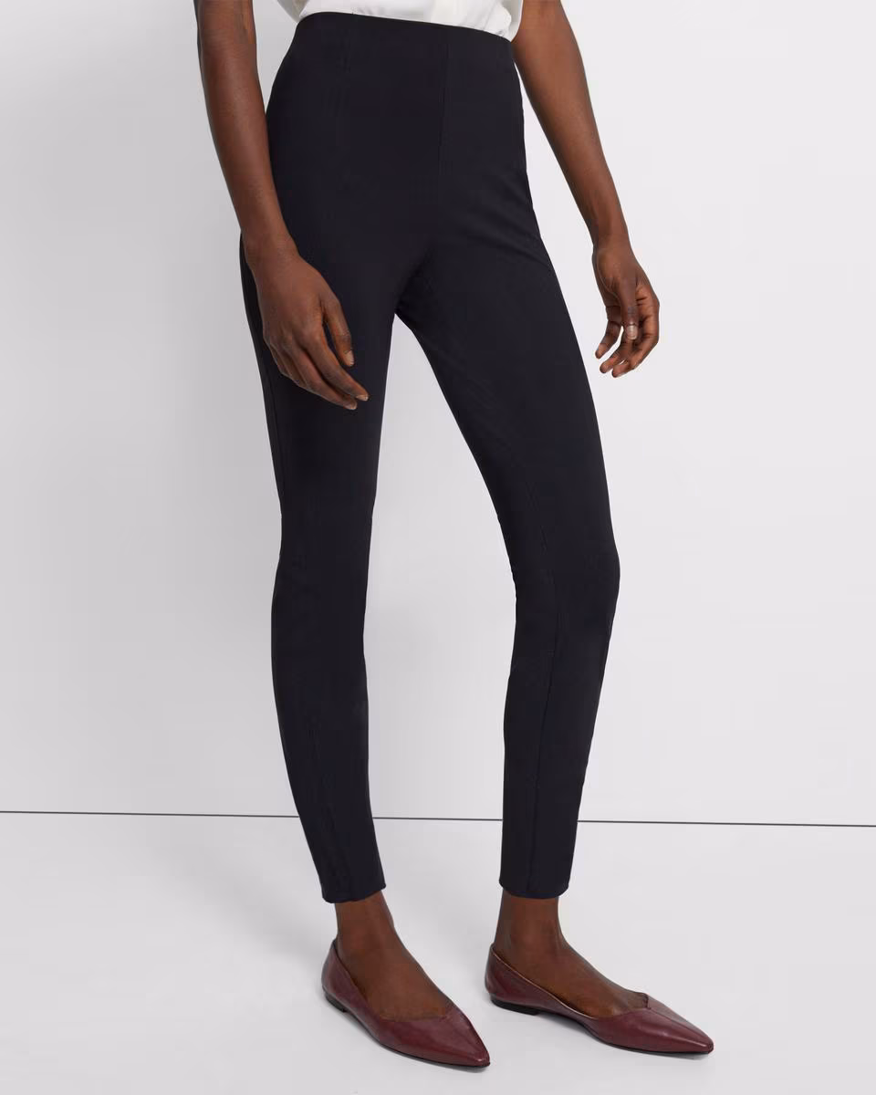 Seamed Slit Legging in Precision Ponte