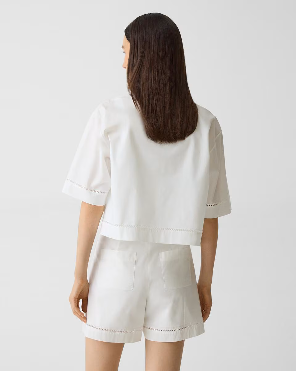 Boxy Camp Shirt in City Poplin