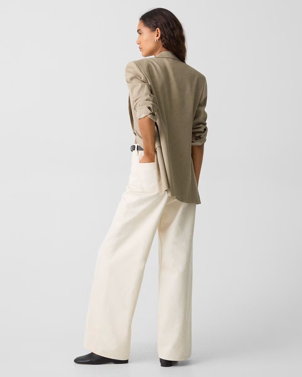 High-Waisted Wide-Leg Pant in Denim