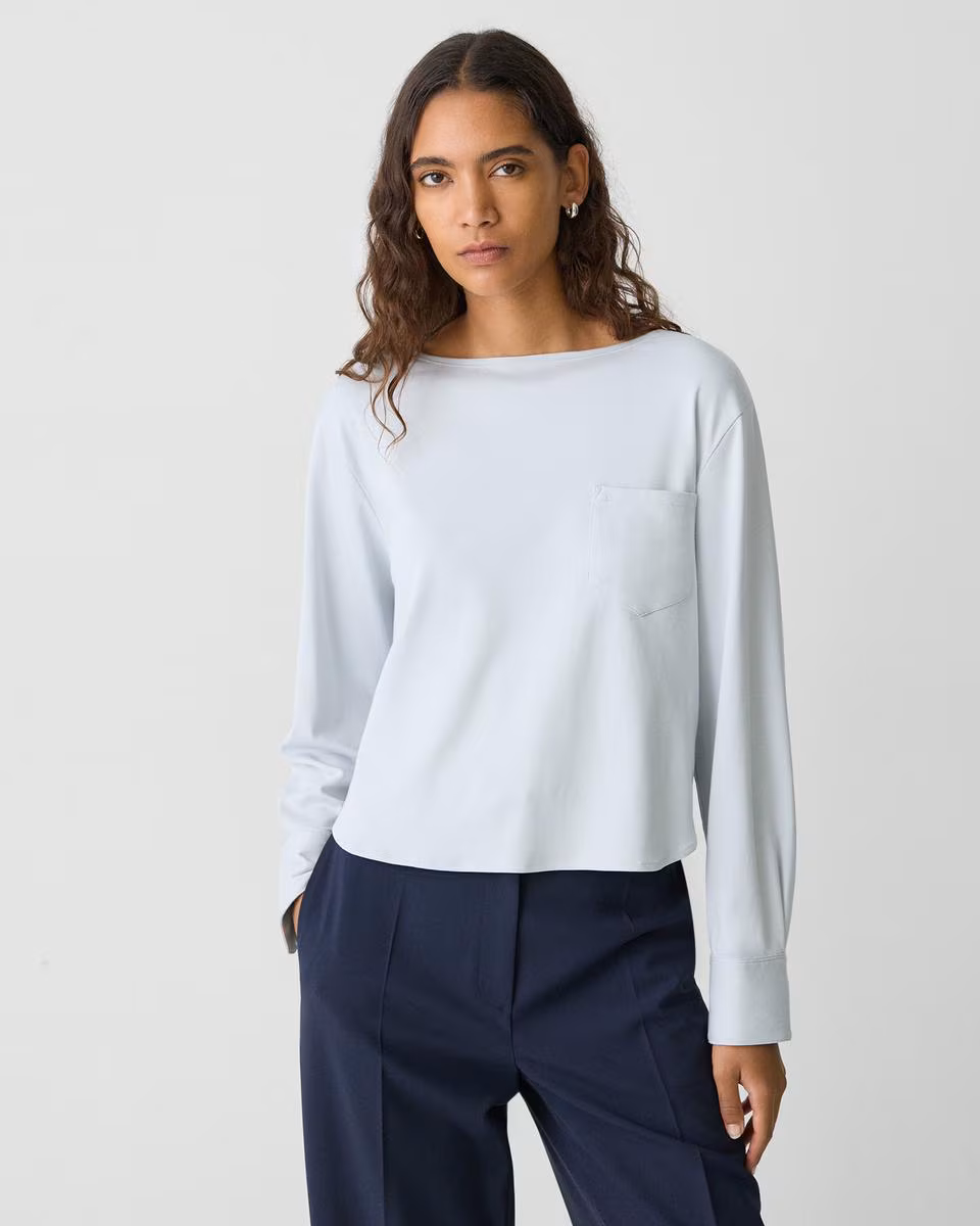 Boatneck Top in Cotton Jersey