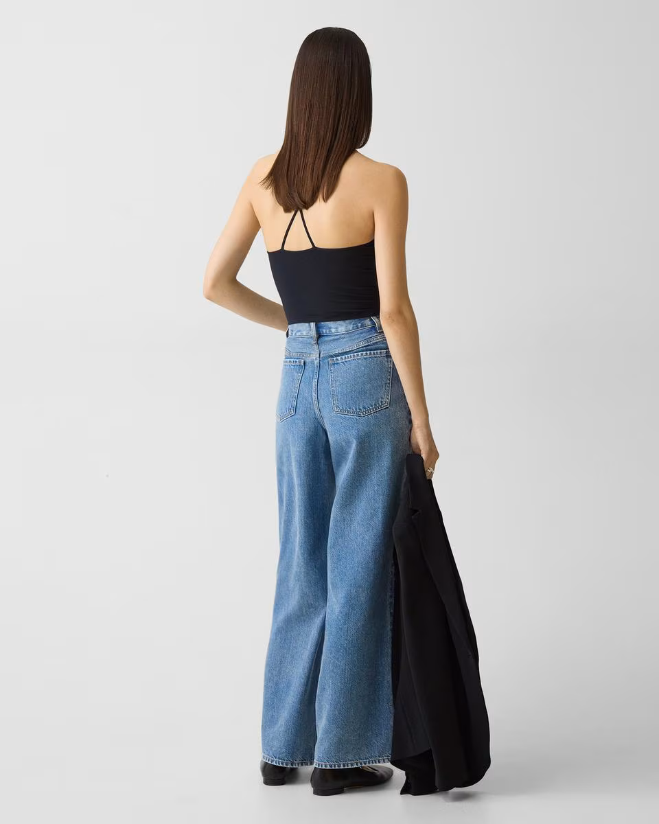 High-Waisted Wide-Leg Pant in Relaxed Denim
