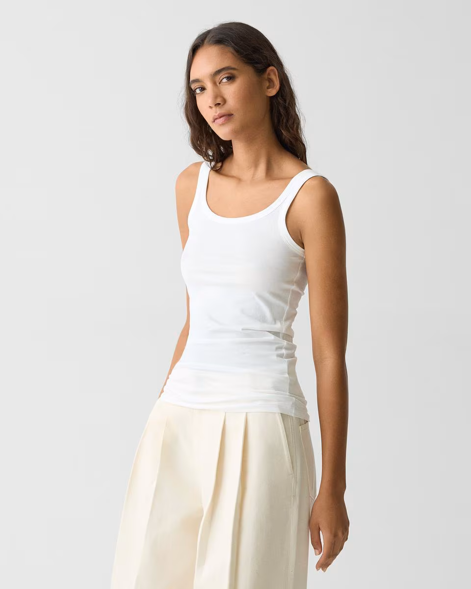 Scoop-Neck Tank Top in Cotton