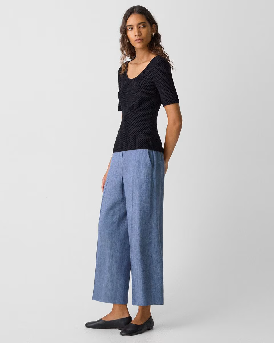 Relaxed Pull-On Pant in Fluid Linen
