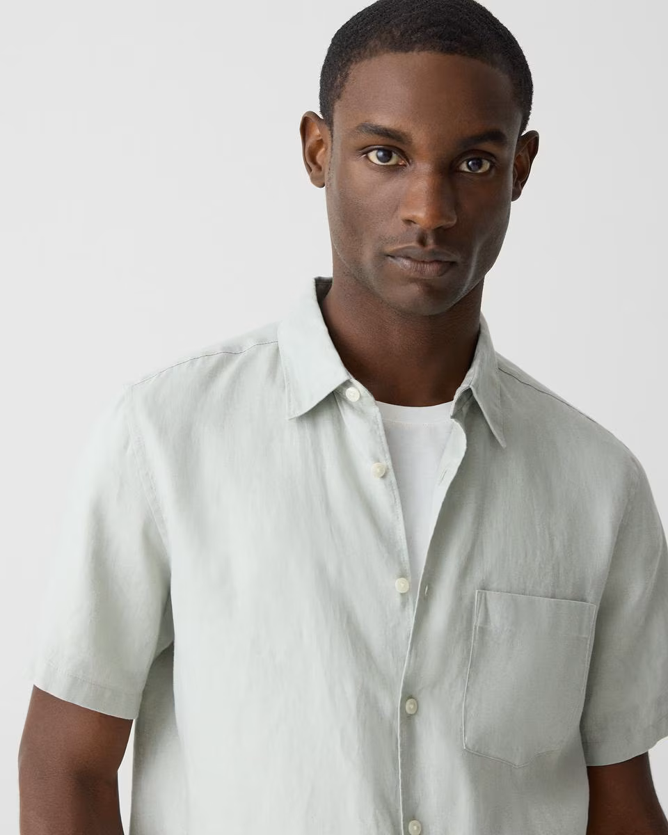 Irving Short-Sleeve Shirt in Relaxed Linen