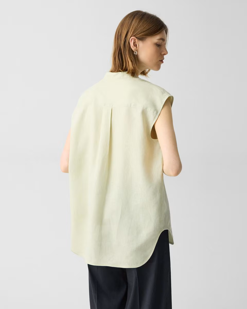 Boxy Tunic Top in Relaxed Linen
