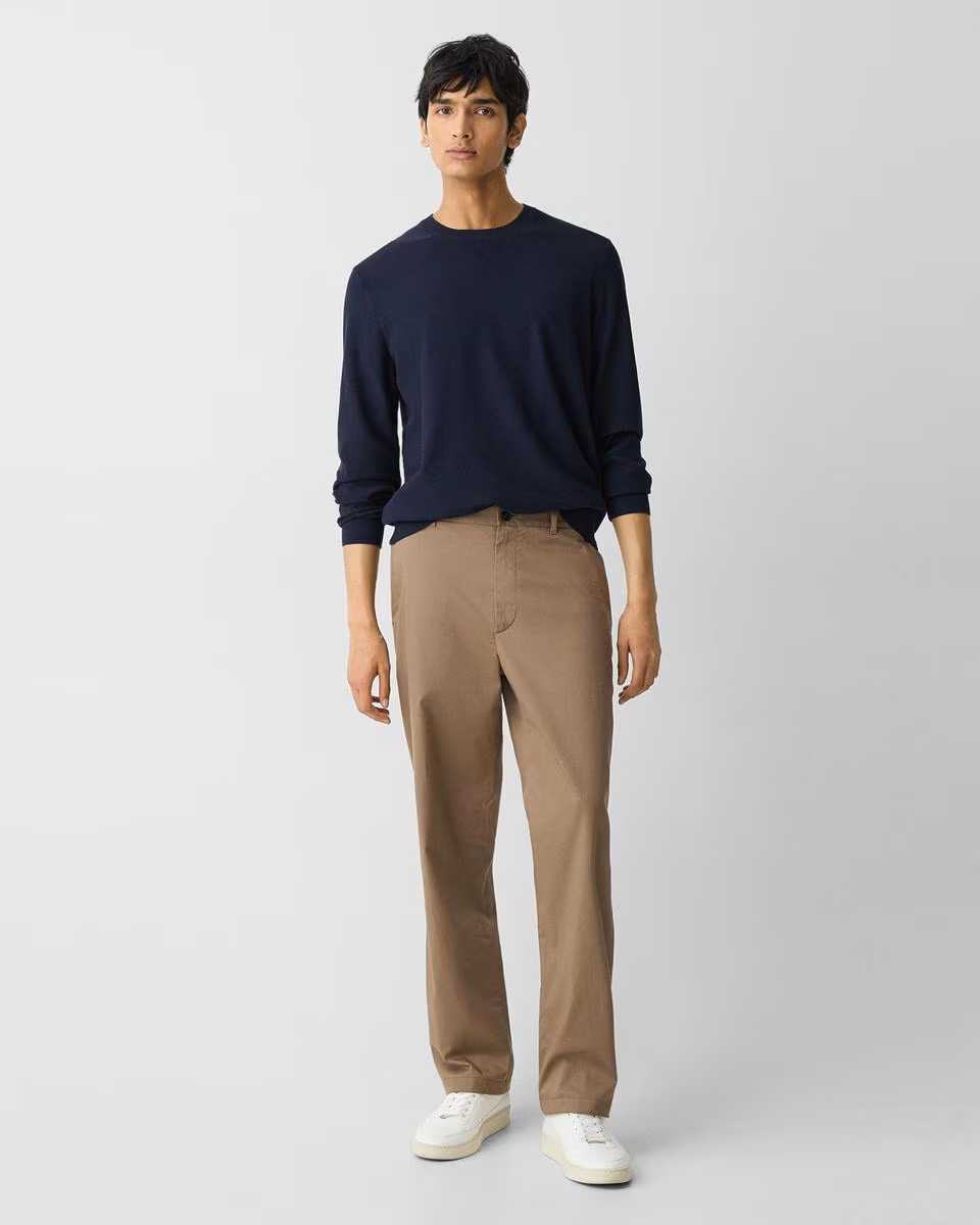 Straight Pant in Cotton-Blend Twill